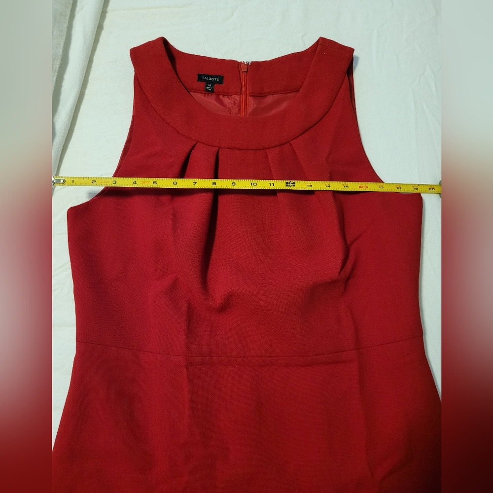 Talbots red dress Sleeveless size 14 - Picture 7 of 9